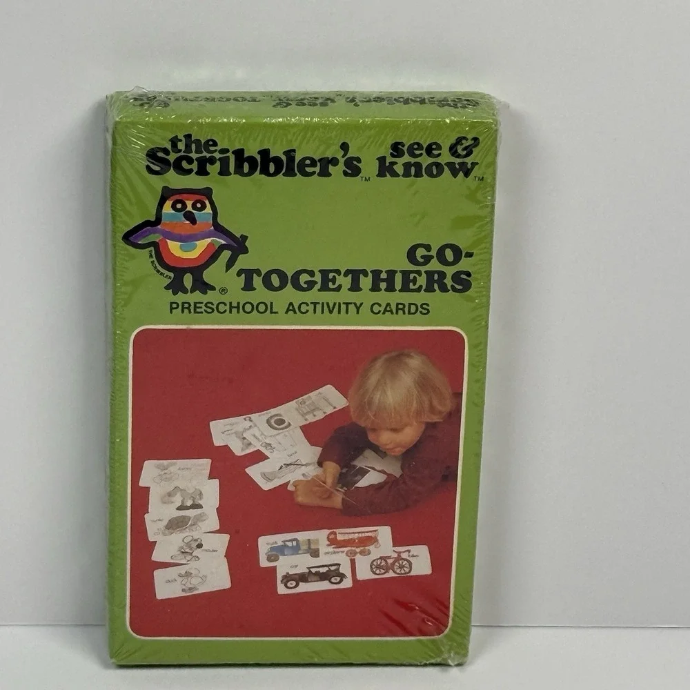 VTG 1981 The‎ Scribbler's Preschool Activity Cards See & Know Go-Togethers NEW